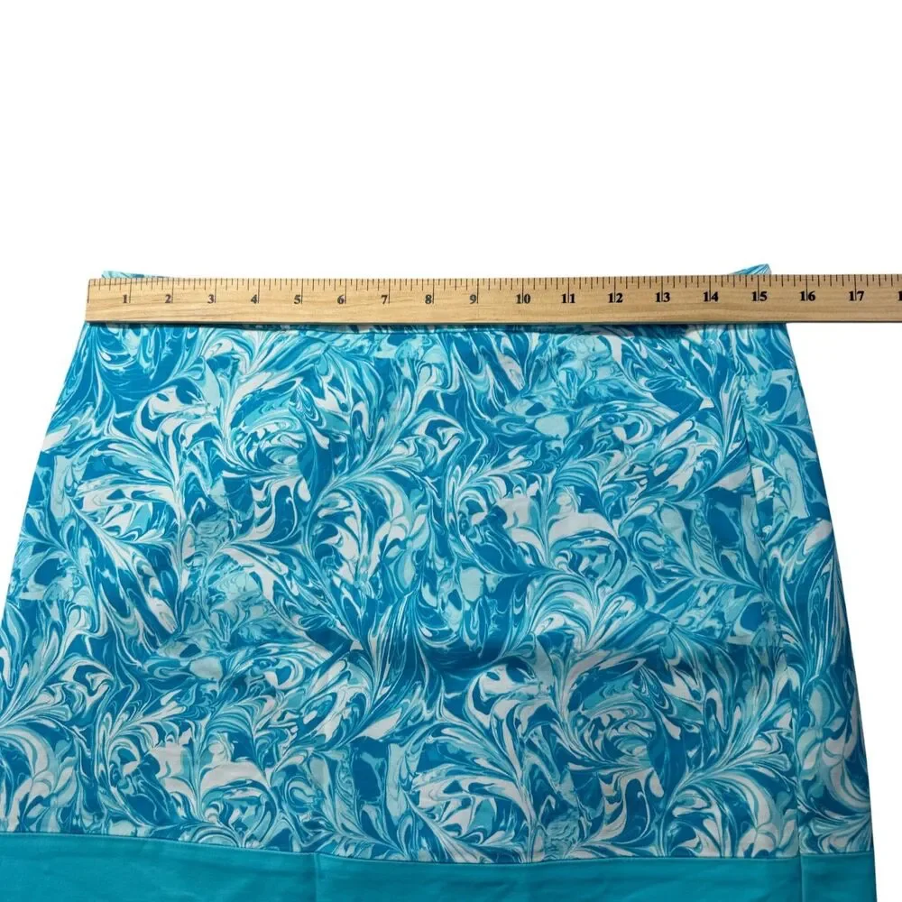 Michael Kors Skirt Women's 6 Blue Mini LOT of 2 Cotton Blend Back Zip Lined Cute